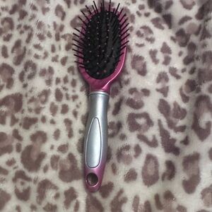 Pink and Silver Women’s small Paddle Hair Brush - Brand Unspecified